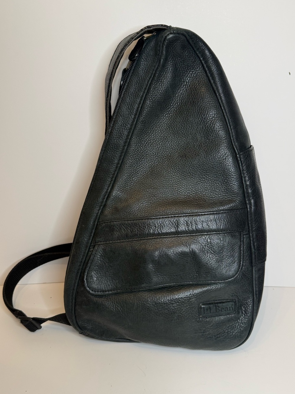 Vintage LL Bean Ameribag Leather Brown Healthy Back Crossbody Sling Bag